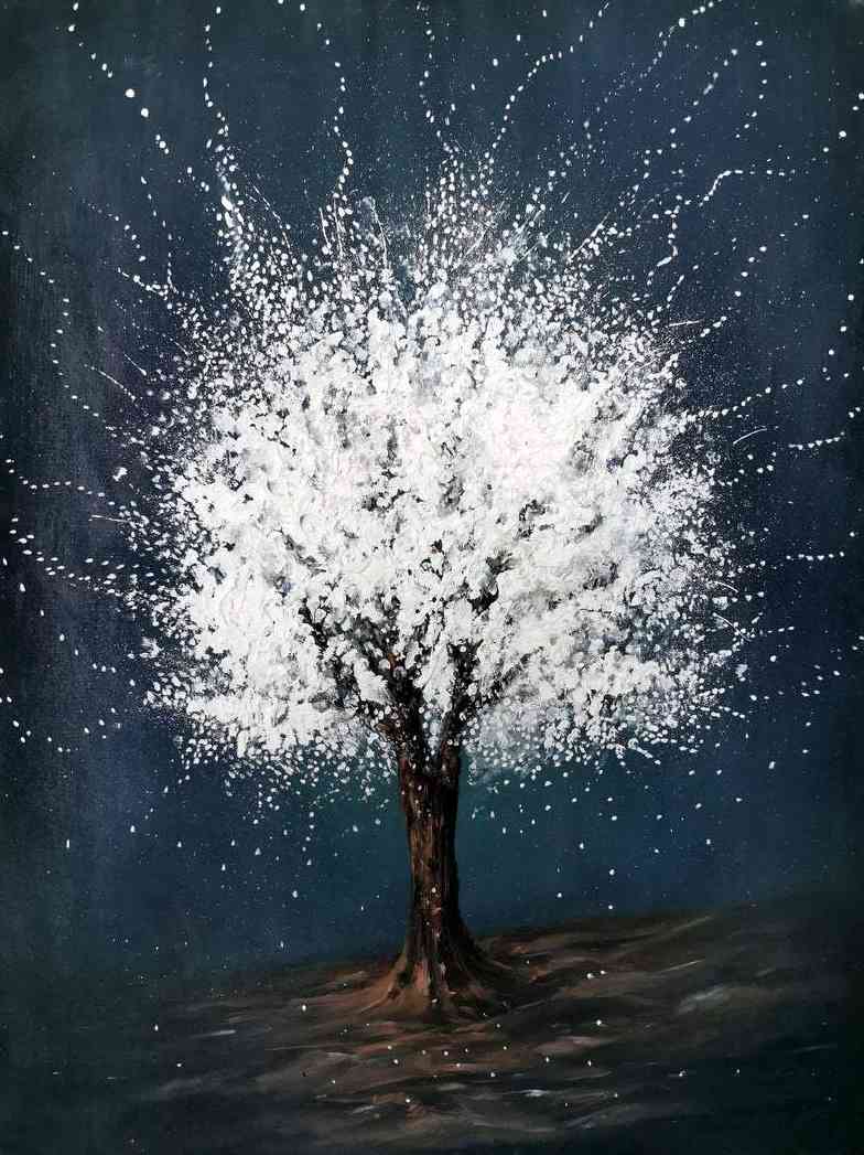 Tree Hand Painted